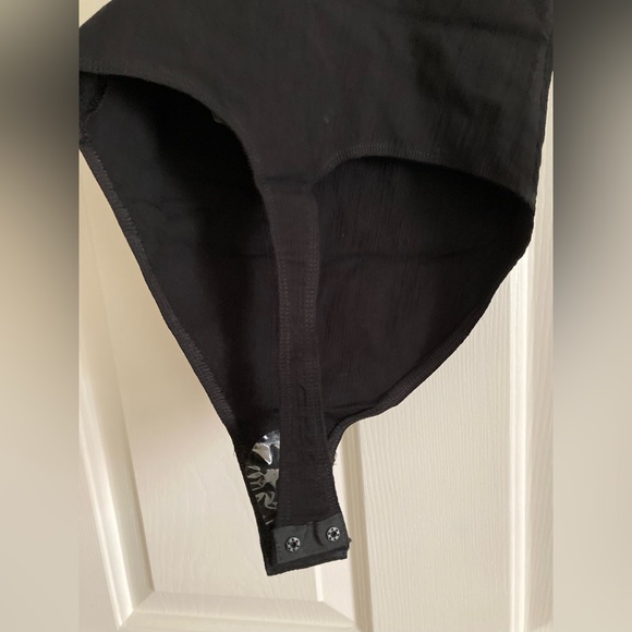 Free People Intimately Black Larissa Snap Button Bodysuit - Picture 7 of 9